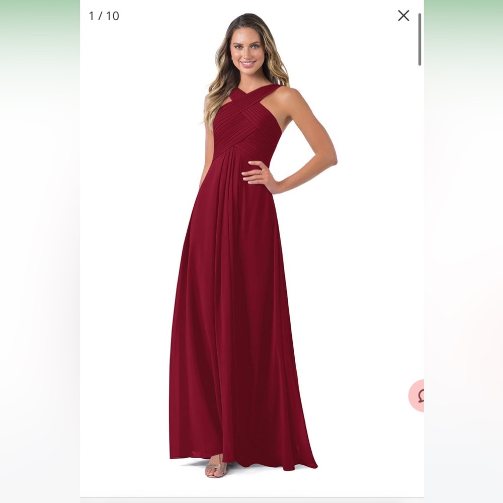 Azazie Kaleigh Dress in Burgundy